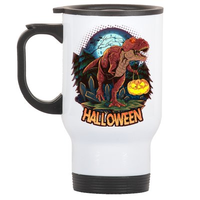 Cool Creepy Trex Dinosaur Halloween Stainless Steel Travel Mug