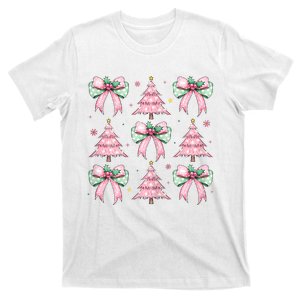 Coquette Christmas Trees And Bows Womans T-Shirt