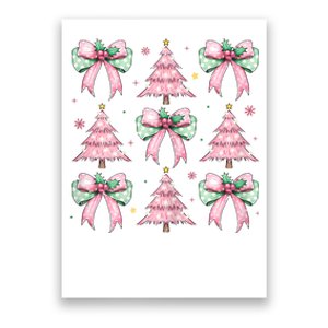 Coquette Christmas Trees And Bows Womans Poster