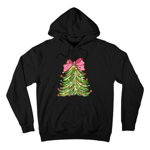 Coquette Christmas Tree Cute Happy Holidays Trendy Hoodie