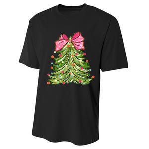 Coquette Christmas Tree Cute Happy Holidays Trendy Performance Sprint T-Shirt