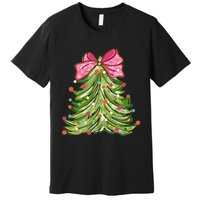 Coquette Christmas Tree Cute Happy Holidays Trendy Premium T-Shirt