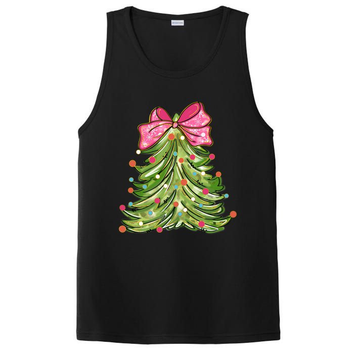 Coquette Christmas Tree Cute Happy Holidays Trendy PosiCharge Competitor Tank