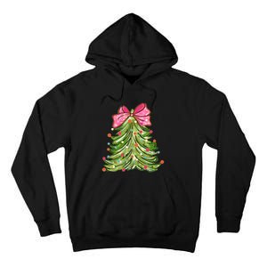 Coquette Christmas Tree Cute Happy Holidays Trendy Tall Hoodie