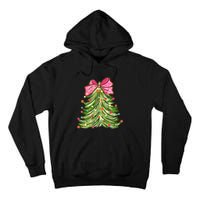 Coquette Christmas Tree Cute Happy Holidays Trendy Tall Hoodie