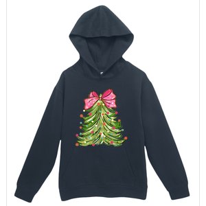 Coquette Christmas Tree Cute Happy Holidays Trendy Urban Pullover Hoodie