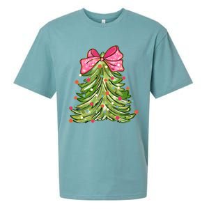 Coquette Christmas Tree Cute Happy Holidays Trendy Sueded Cloud Jersey T-Shirt