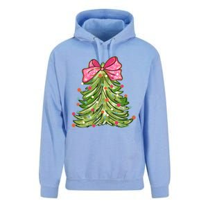 Coquette Christmas Tree Cute Happy Holidays Trendy Unisex Surf Hoodie