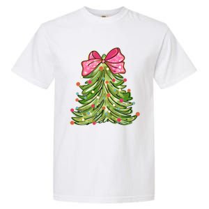 Coquette Christmas Tree Cute Happy Holidays Trendy Garment-Dyed Heavyweight T-Shirt