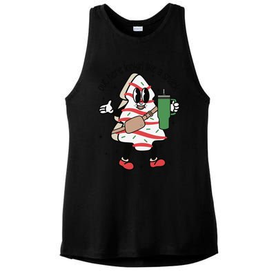 Cute Christmas Tree Cake Out Here Lookin Like A Snack Boojee Cool Gift Ladies PosiCharge Tri-Blend Wicking Tank