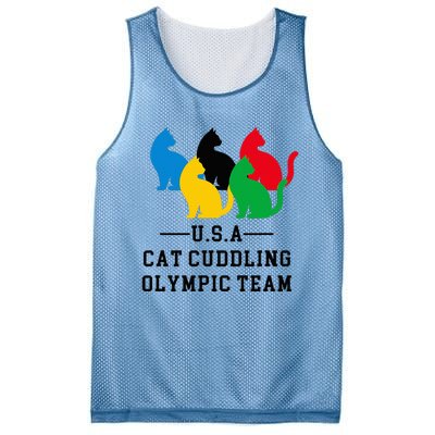 Cat Cuddling Team Mesh Reversible Basketball Jersey Tank