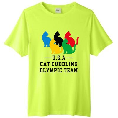 Cat Cuddling Team Tall Fusion ChromaSoft Performance T-Shirt