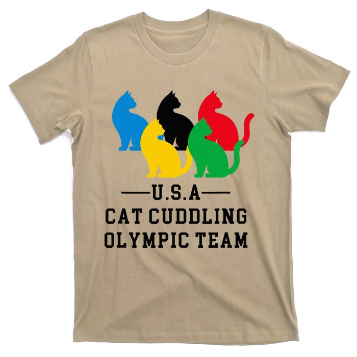 Cat Cuddling Team T-Shirt