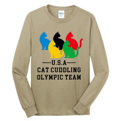 Cat Cuddling Team Tall Long Sleeve T-Shirt