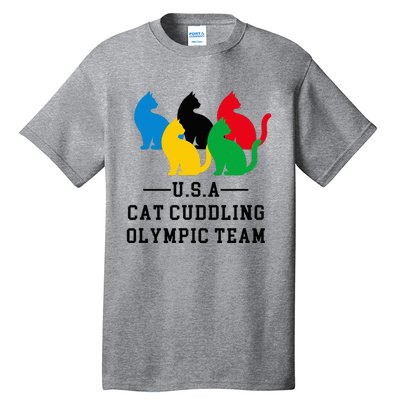 Cat Cuddling Team Tall T-Shirt