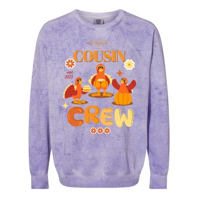 Cousin Crew Turkeys: Thanksgiving Matching For The Family Gift Colorblast Crewneck Sweatshirt