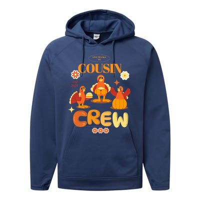 Cousin Crew Turkeys: Thanksgiving Matching For The Family Gift Performance Fleece Hoodie