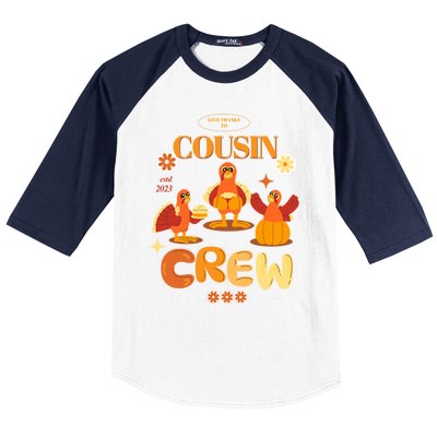 Cousin Crew Turkeys: Thanksgiving Matching For The Family Gift Baseball Sleeve Shirt