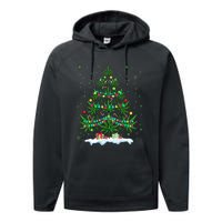 Cannabis Christmas Tree Xmas Funny Smoking Weed Marijuana Performance Fleece Hoodie