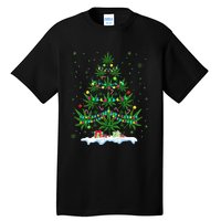 Cannabis Christmas Tree Xmas Funny Smoking Weed Marijuana Tall T-Shirt