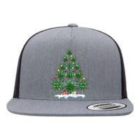 Cannabis Christmas Tree Xmas Funny Smoking Weed Marijuana Flat Bill Trucker Hat