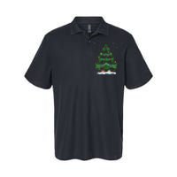 Cannabis Christmas Tree Xmas Funny Smoking Weed Marijuana Softstyle Adult Sport Polo