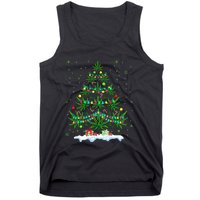 Cannabis Christmas Tree Xmas Funny Smoking Weed Marijuana Tank Top