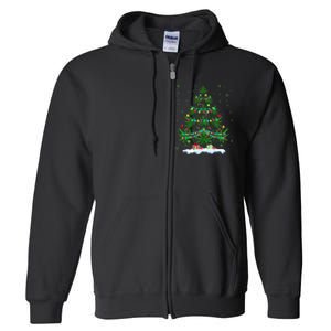 Cannabis Christmas Tree Xmas Funny Smoking Weed Marijuana Full Zip Hoodie