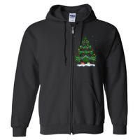 Cannabis Christmas Tree Xmas Funny Smoking Weed Marijuana Full Zip Hoodie