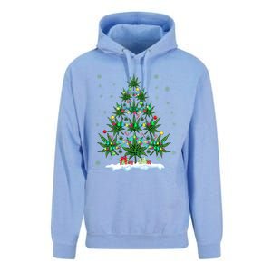 Cannabis Christmas Tree Xmas Funny Smoking Weed Marijuana Unisex Surf Hoodie