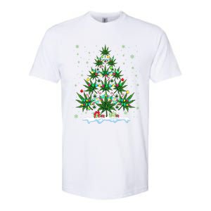 Cannabis Christmas Tree Xmas Funny Smoking Weed Marijuana Softstyle CVC T-Shirt