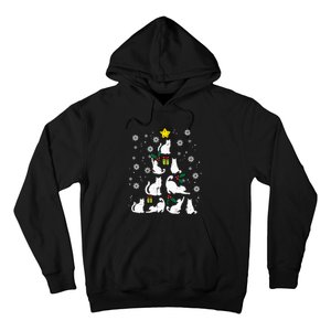 Cats Christmas Tree Cute Cat Lover Xmas Winter Hoodie