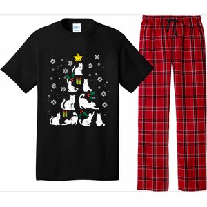 Cats Christmas Tree Cute Cat Lover Xmas Winter Pajama Set