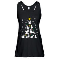 Cats Christmas Tree Cute Cat Lover Xmas Winter Ladies Essential Flowy Tank