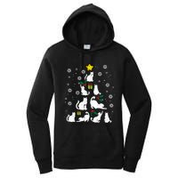 Cats Christmas Tree Cute Cat Lover Xmas Winter Women's Pullover Hoodie