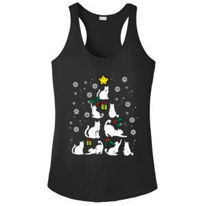 Cats Christmas Tree Cute Cat Lover Xmas Winter Ladies PosiCharge Competitor Racerback Tank