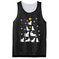 Cats Christmas Tree Cute Cat Lover Xmas Winter Mesh Reversible Basketball Jersey Tank