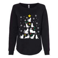 Cats Christmas Tree Cute Cat Lover Xmas Winter Womens California Wash Sweatshirt