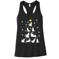 Cats Christmas Tree Cute Cat Lover Xmas Winter Women's Racerback Tank