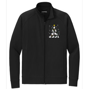 Cats Christmas Tree Cute Cat Lover Xmas Winter Stretch Full-Zip Cadet Jacket