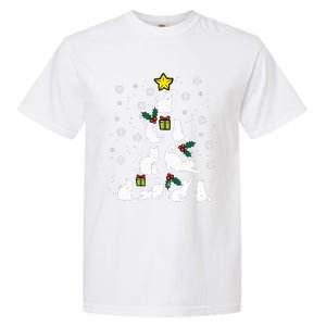 Cats Christmas Tree Cute Cat Lover Xmas Winter Garment-Dyed Heavyweight T-Shirt