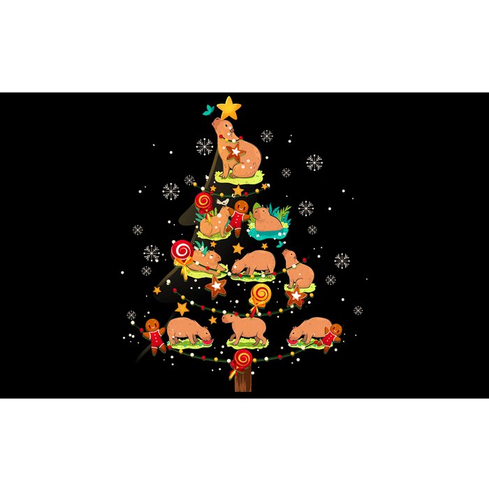 Capybara Christmas Tree Merry Christmas Animal Zookeeper Bumper Sticker