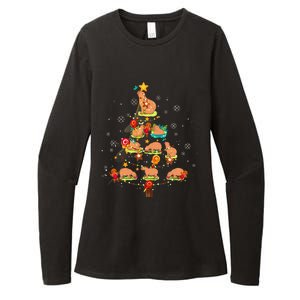 Capybara Christmas Tree Merry Christmas Animal Zookeeper Womens CVC Long Sleeve Shirt