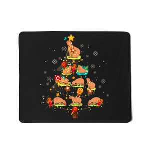 Capybara Christmas Tree Merry Christmas Animal Zookeeper Mousepad