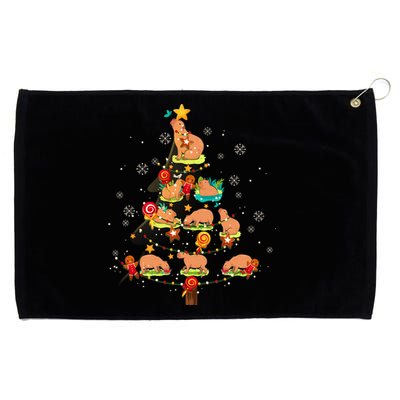 Capybara Christmas Tree Merry Christmas Animal Zookeeper Grommeted Golf Towel