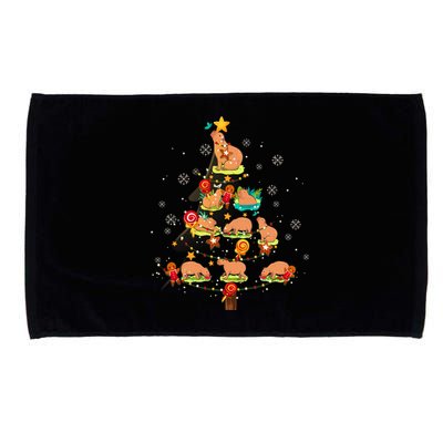 Capybara Christmas Tree Merry Christmas Animal Zookeeper Microfiber Hand Towel