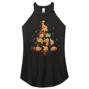 Capybara Christmas Tree Merry Christmas Animal Zookeeper Women's Perfect Tri Rocker Tank