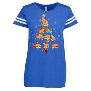 Capybara Christmas Tree Merry Christmas Animal Zookeeper Enza Ladies Jersey Football T-Shirt