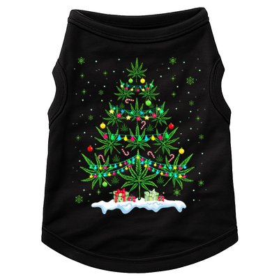 Cannabis Christmas Tree Xmas Funny Smoking Weed Marijuana Doggie Tank