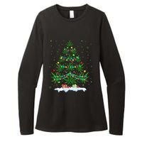 Cannabis Christmas Tree Xmas Funny Smoking Weed Marijuana Womens CVC Long Sleeve Shirt